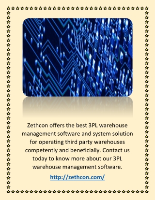 3PL WMS Software  - | -  (Zethcon.com)