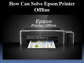 How can solve Epson Printer offline