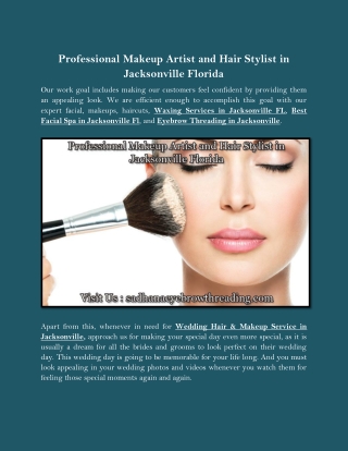 Professional Makeup Artist and Hair Stylist in Jacksonville Florida