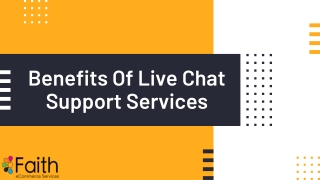 Benefits Of Live Chat Support Services