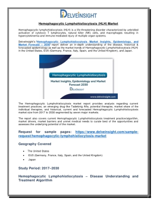 Hemophagocytic Lymphohistiocytosis (HLH) Market