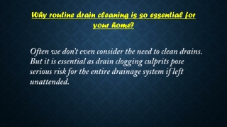 emergency drain cleaning NYC