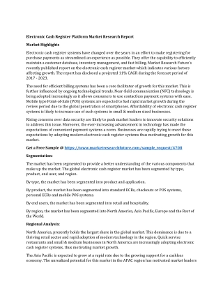 Electronic Cash Register Platform Market Research Report
