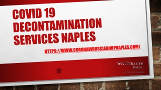 Deep Coronavirus Cleaning Service Naples Florida