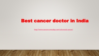 Best cancer doctor in India