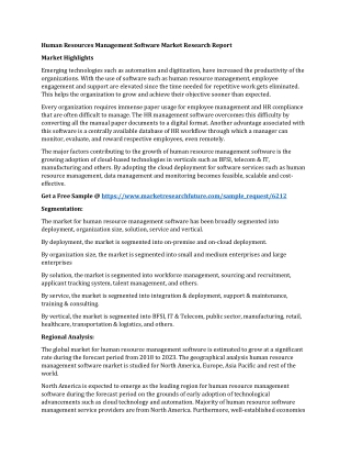Human resources management software market research report
