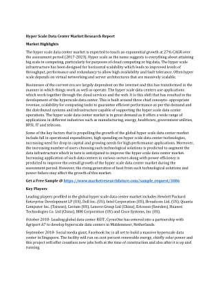 Hyper Scale Data Center Market Research Report
