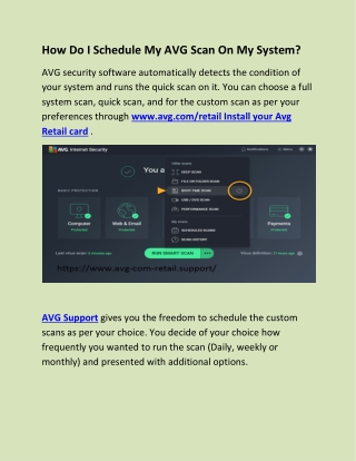 How Do I Schedule My AVG Scan On My System?