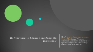 Do You Want To Change Time Zones On Yahoo Mail?