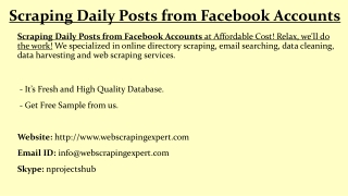 Scraping Daily Posts from Facebook Accounts