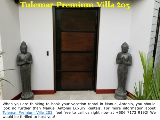 Tulemar Premium Villa 203