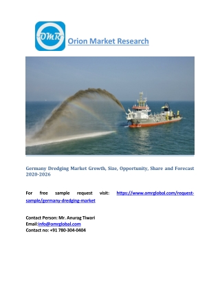 Germany Dredging Market Growth, Size, Opportunity, Share and Forecast 2020-2026