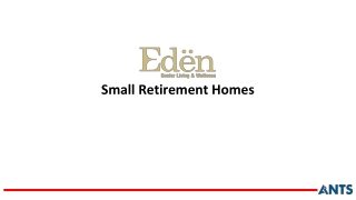 Best Small Retirement Homes In India | Senior Citizen Homes Eden Seniors