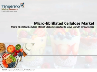 Micro-fibrillated Cellulose Market