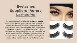 Eyelashes Suppliers - Aurora Lashes Pro