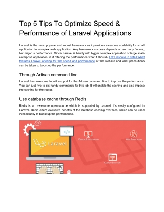 Top 5 Tips To Optimize Speed & Performance of Laravel Applications