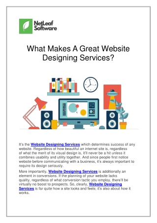 What Makes A Great Website Designing Services?
