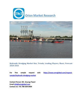 Hydraulic Dredging Market Size, Trends, Leading Players, Share, Forecast 2020-2026
