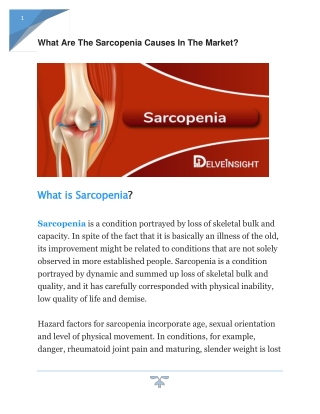 Sarcopenia Causes