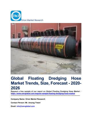 Global Floating Dredging Hose Market Trends, Size, Forecast - 2020-2026