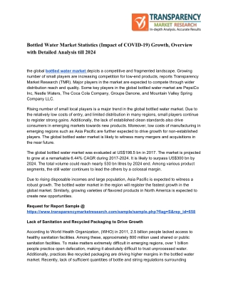 Impact of Outbreak of COVID-19 on Bottled Water Market Statistics