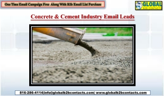 Concrete & Cement Industry Email Leads