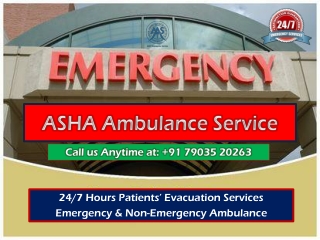 Transfer your patient to a better and safer Ambulance Services in Katihar | ASHA