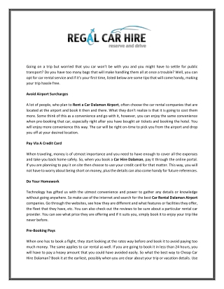 Cheap Car Rental Dalaman | Dalamanhirecars.com
