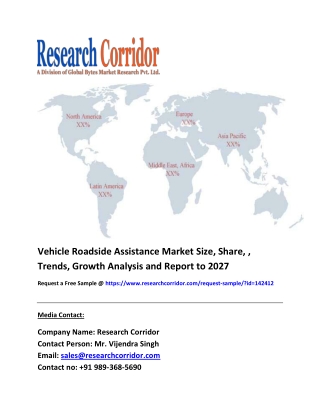 Global Vehicle Roadside Assistance Market Size, Share, Growth and Industry Report to 2027