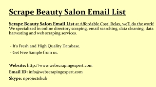Scrape Beauty Salon Email List