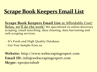 Scrape Book Keepers Email List