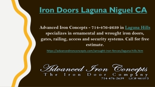 Iron Doors Laguna Niguel CA