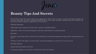 Beauty Tips And Secrets