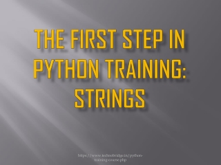 Outline of Strings in Python Training