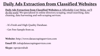 Daily Ads Extraction from Classified Websites