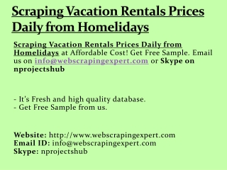 Scraping Vacation Rentals Prices Daily from Homelidays