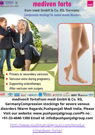 Meiven Forte | Compression stockings for severe venous disorders | Pushpanjali medi India Pvt Ltd