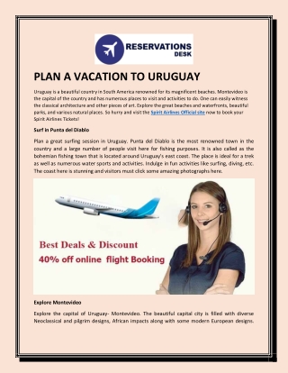 Plan a vacation to Uruguay