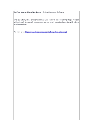 Get Top Udemy Clone Wordpress - Online Classroom Software