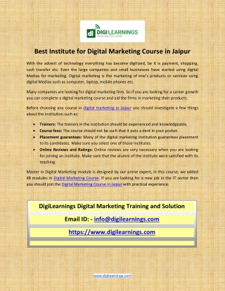 How to find digital marketing institute in jaipur