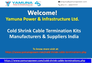 Cold Shrink Cable Termination Manufacturer India