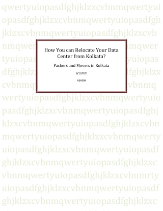 How You Can Relocate Your Data Center From Kolkata?