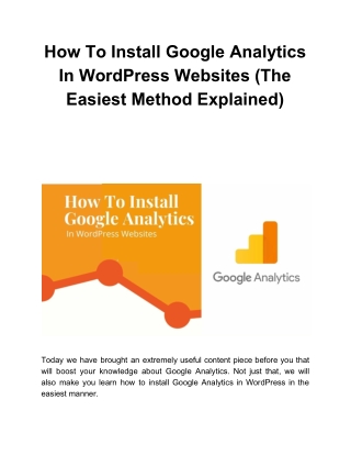 How To Install Google Analytics In WordPress Websites (The Easiest Method Explained)