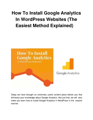 How To Install Google Analytics In WordPress Websites (The Easiest Method Explained)