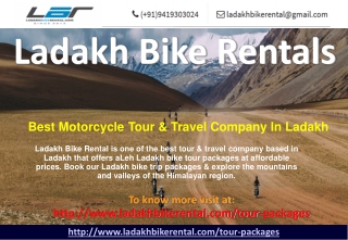 Best Leh Ladakh Bike Tour Packages-Ladakh Bike Rental
