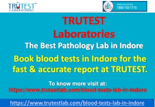 Best Pathology Lab in Indore-TRUTEST Laboratories