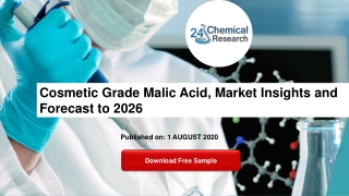 Cosmetic Grade Malic Acid, Market Insights and Forecast to 2026