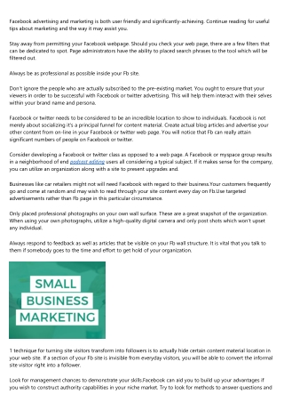 Reliable Advice On The Way To Use Facebook or myspace For Marketing