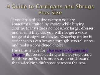 Plus Size Cardigans And Shrugs