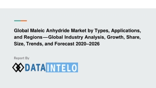 Maleic Anhydride Market growth opportunity and industry forecast to 2026